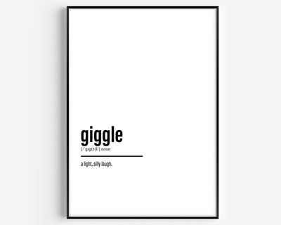 Giggle Definition Print - Magic Posters