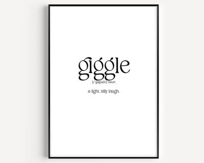 Giggle Definition Print - Magic Posters