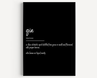 Gin Definition Print - Magic Posters