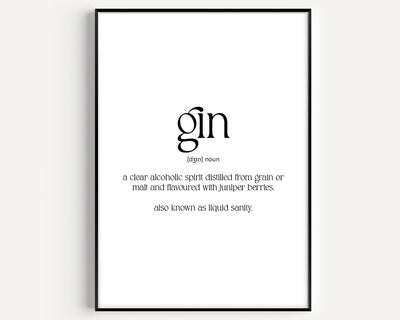 Gin Definition Print - Magic Posters
