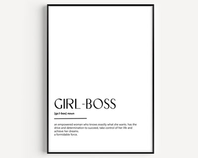 Girl Boss Definition Print - Magic Posters