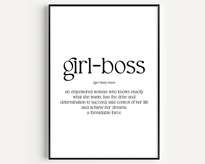 Girl Boss Definition Print - Magic Posters