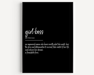 Girl Boss Definition Print - Magic Posters