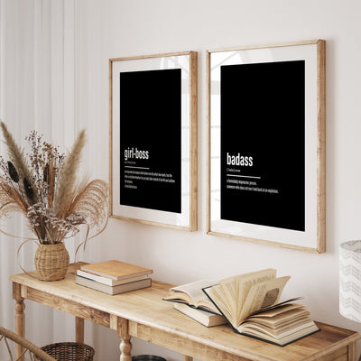 Girls Bedroom Set Of 2 Definition Prints - Magic Posters
