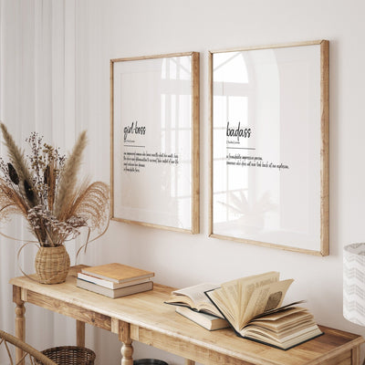 Girls Bedroom Set Of 2 Definition Prints - Magic Posters