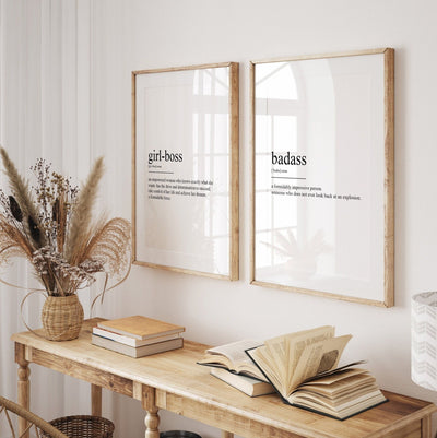 Girls Bedroom Set Of 2 Definition Prints - Magic Posters