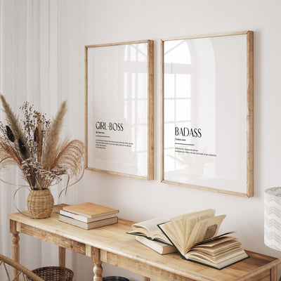 Girls Bedroom Set Of 2 Definition Prints - Magic Posters