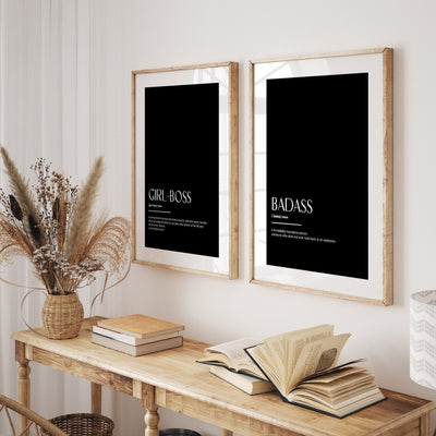 Girls Bedroom Set Of 2 Definition Prints - Magic Posters