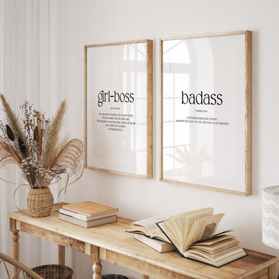 Girls Bedroom Set Of 2 Definition Prints - Magic Posters