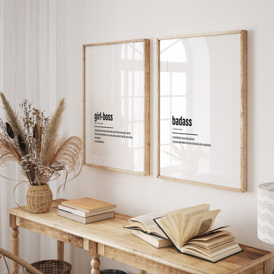 Girls Bedroom Set Of 2 Definition Prints - Magic Posters