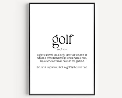 Golf Definition Print - Magic Posters