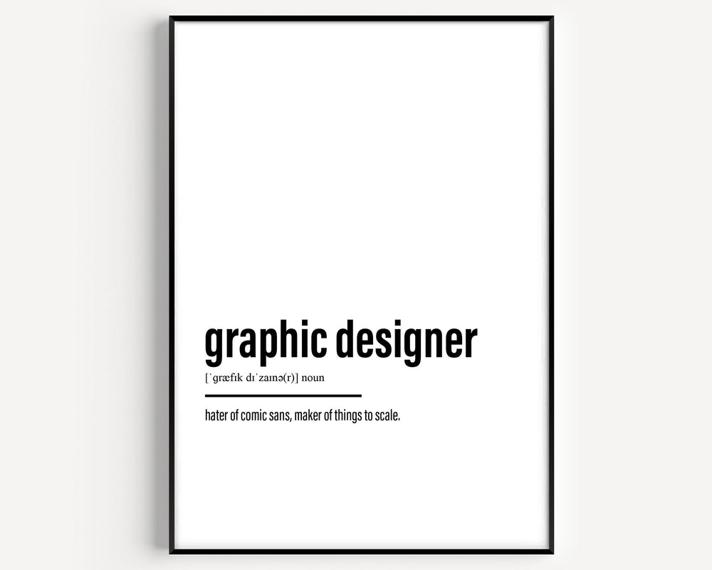 Graphic Designer Definition Print - Magic Posters