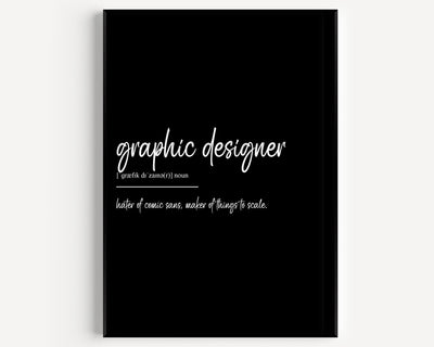 Graphic Designer Definition Print - Magic Posters