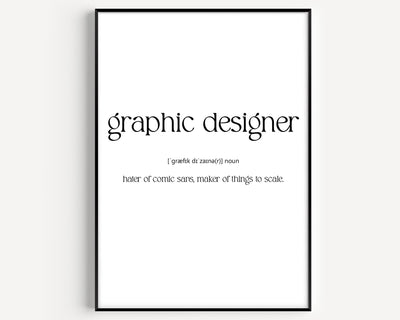 Graphic Designer Definition Print - Magic Posters
