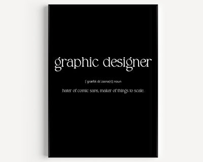 Graphic Designer Definition Print - Magic Posters
