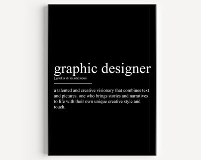 Graphic Designer Definition Print V2 - Magic Posters