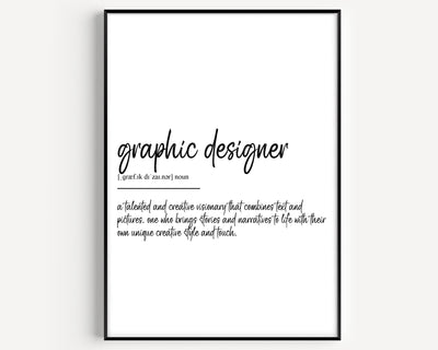 Graphic Designer Definition Print V2 - Magic Posters