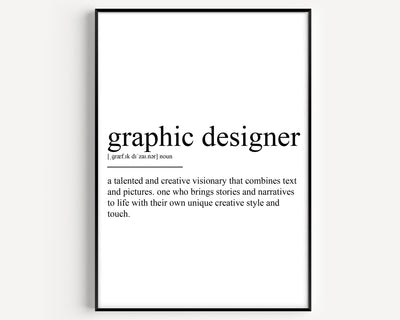 Graphic Designer Definition Print V2 - Magic Posters