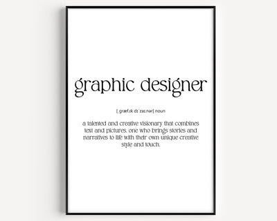 Graphic Designer Definition Print V2 - Magic Posters