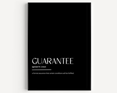 Guarantee Definition Print - Magic Posters
