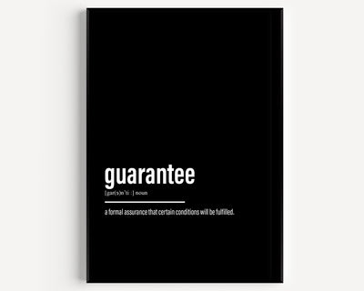 Guarantee Definition Print - Magic Posters
