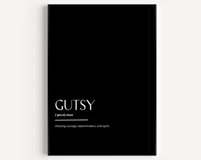 Gutsy Definition Print - Magic Posters