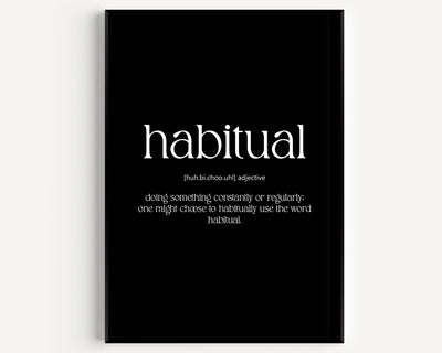 Habitual Definition Print - Magic Posters