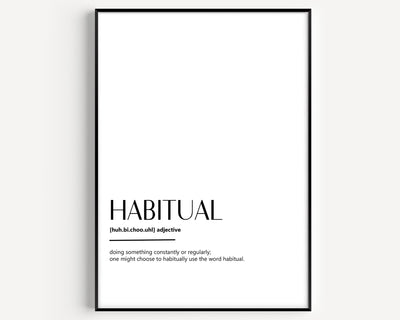 Habitual Definition Print - Magic Posters