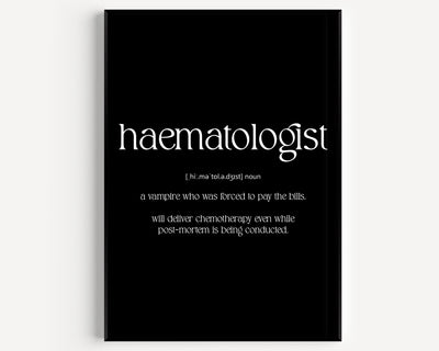 Haematologist Definition Print - Magic Posters