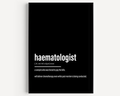Haematologist Definition Print - Magic Posters