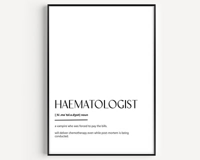 Haematologist Definition Print - Magic Posters