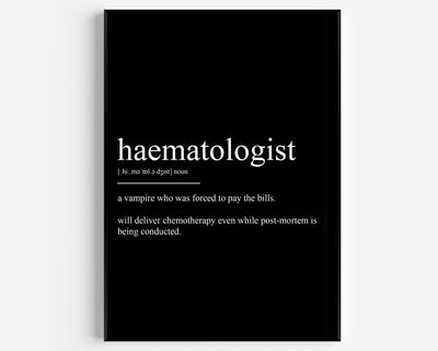 Haematologist Definition Print - Magic Posters