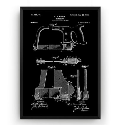 Handsaw 1900 Patent Print - Magic Posters