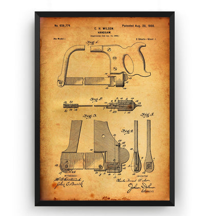 Handsaw 1900 Patent Print - Magic Posters