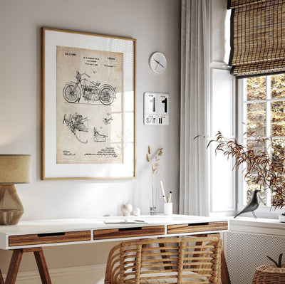 Harley Davidson Cycle Support Patent Print - Magic Posters