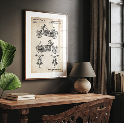 Harley Davidson Motorcycle 1993 Patent Print - Magic Posters