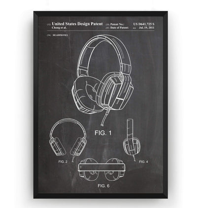 Headphones 2011 Patent Print - Magic Posters