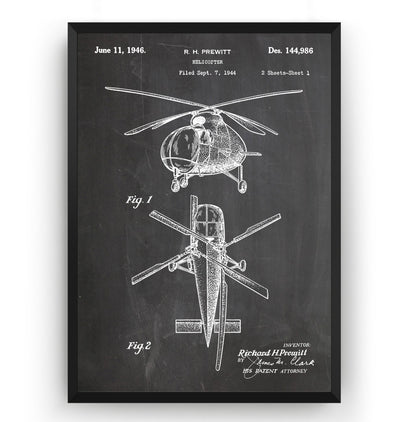 Helicopter 1946 Patent Print - Magic Posters