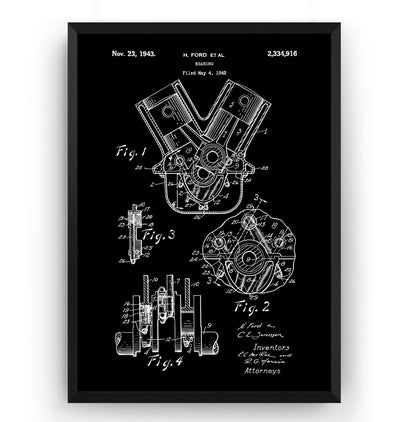 Henry Ford Bearings 1943 Patent Print - Magic Posters