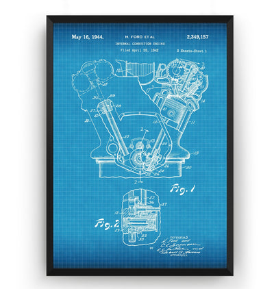 Henry Ford Combustion Engine 1944 Patent Print - Magic Posters