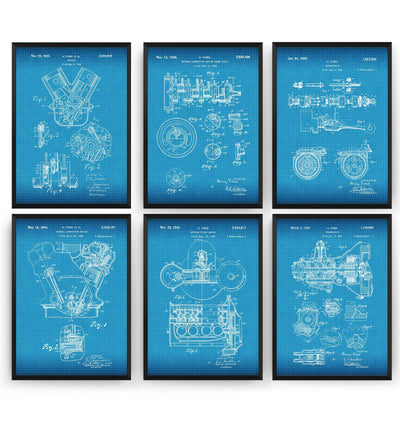 Henry Ford Set Of 6 Patent Prints - Magic Posters