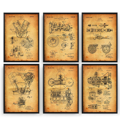 Henry Ford Set Of 6 Patent Prints - Magic Posters