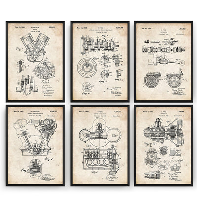 Henry Ford Set Of 6 Patent Prints - Magic Posters