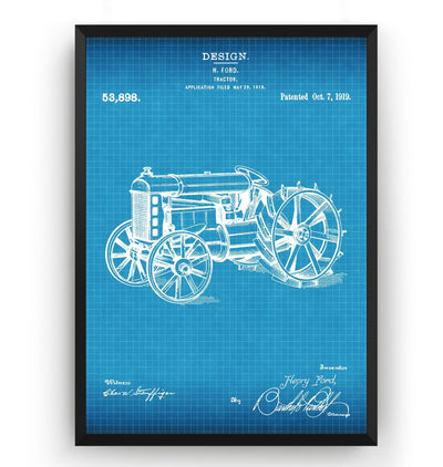 Henry Ford Tractor 1919 Patent Print - Magic Posters