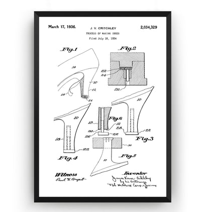 High Heels 1934 Patent Print - Magic Posters