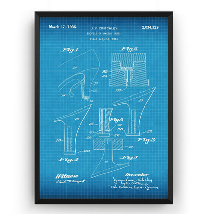 High Heels 1934 Patent Print - Magic Posters