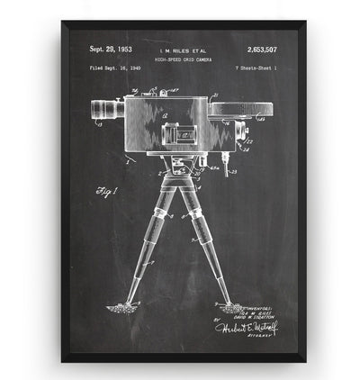 High-Speed Grid Camera 1953 Patent Print - Magic Posters