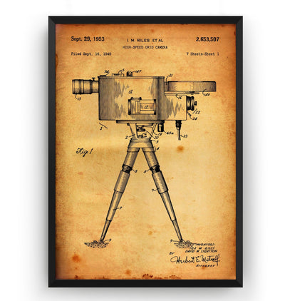 High-Speed Grid Camera 1953 Patent Print - Magic Posters