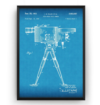 High-Speed Grid Camera 1953 Patent Print - Magic Posters