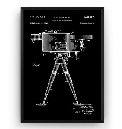 High-Speed Grid Camera 1953 Patent Print - Magic Posters